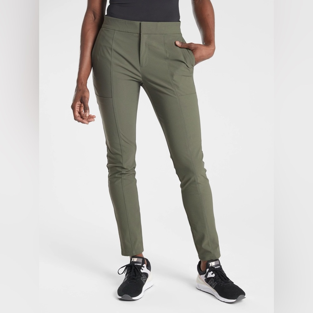 Athleta Wander Stash Skinny Leg Pants in Mountain Olive NWT